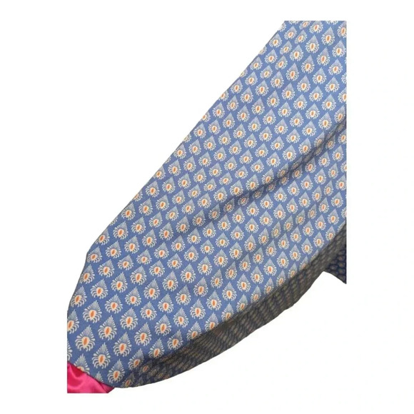 Talbots Womens Fit & Flare Blue Sleeveless Midi Printed V-Neck Dress Size Medium - Picture 4 of 12